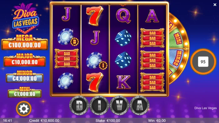 Diva Las Vegas - màn hình chính với cuộn 4x4